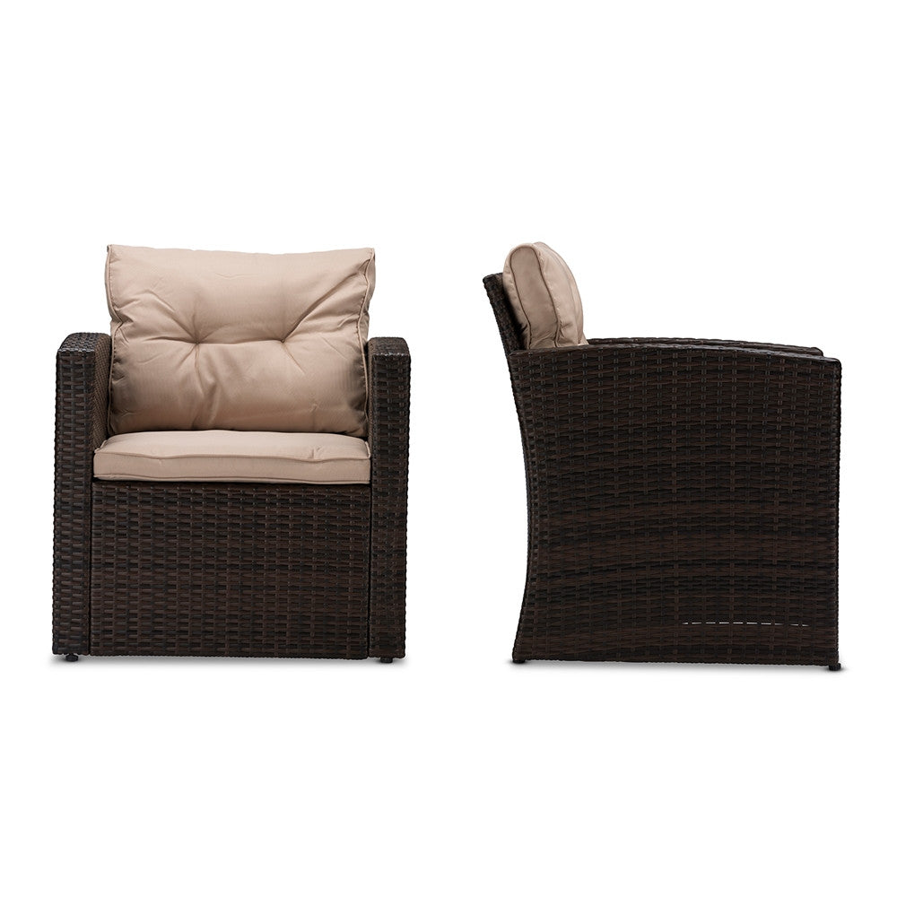 Indira 4-Piece PE Rattan Outdoor Loveseat Set - living-essentials