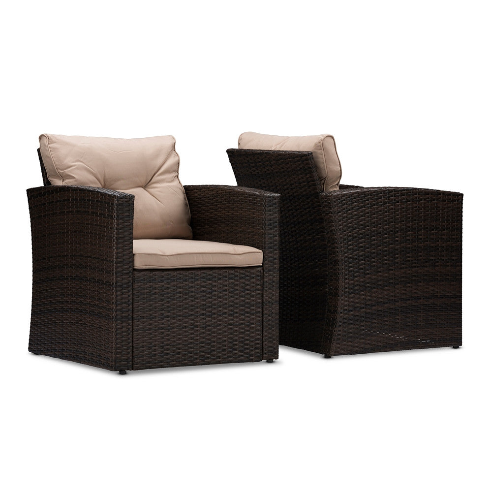 Indira 4-Piece PE Rattan Outdoor Loveseat Set - living-essentials