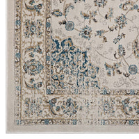 Abby 5x8 Distressed Vintage Persian Medallion Area Rug