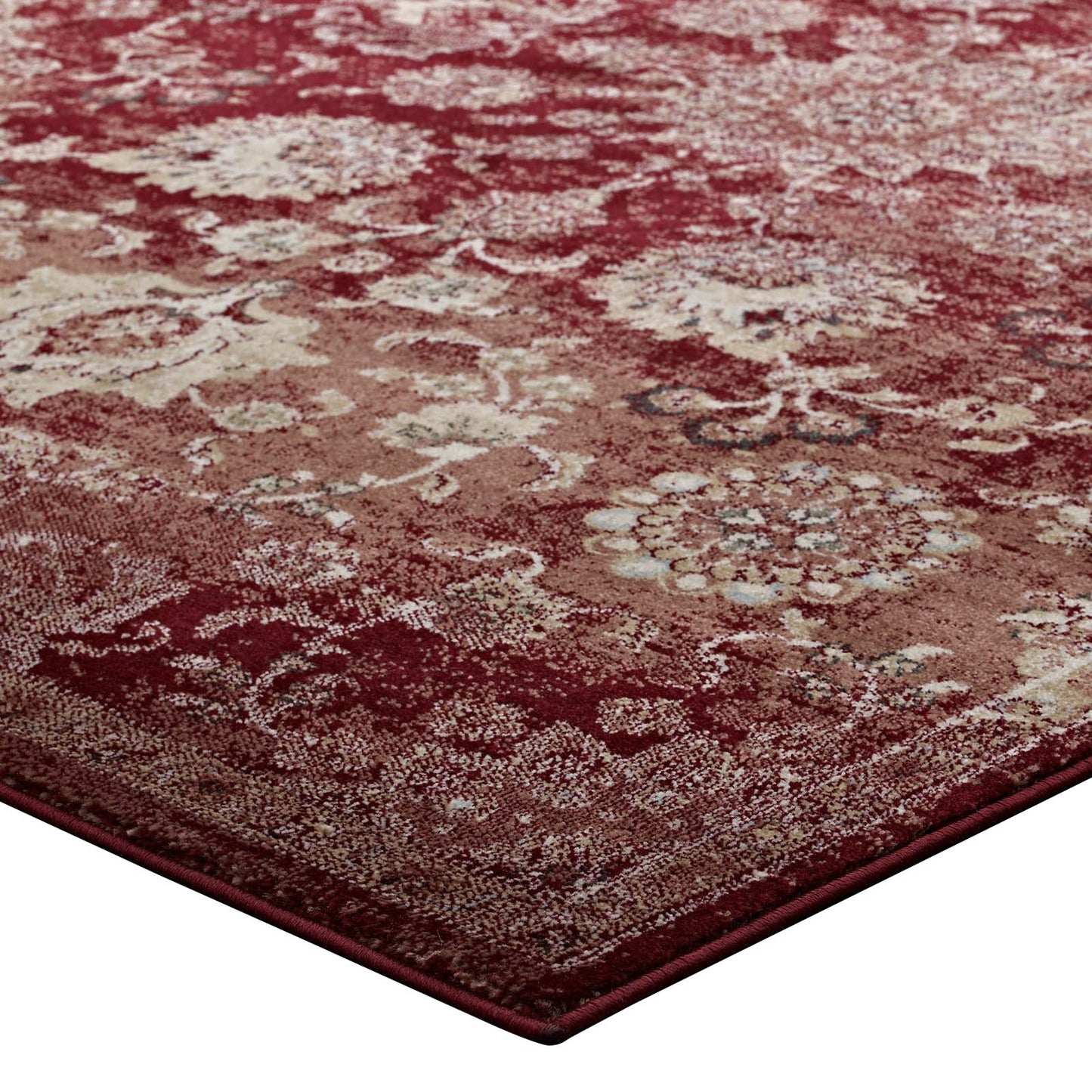 Traci 5x8 Distressed Floral Persian Medallion Area Rug