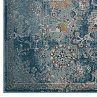 Traci 8x10 Distressed Floral Persian Medallion Area Rug