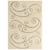 Jubilant Sprout Scrolling Vine Shag 8x10 Area Rug