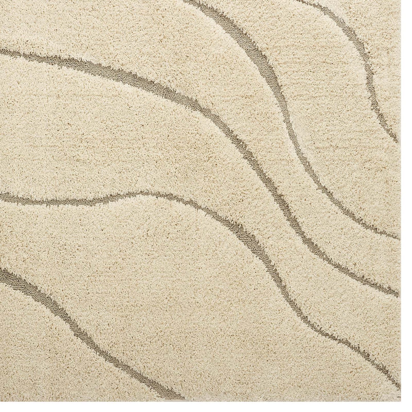 Jubilant Abound Abstract Swirl Shag 5x8 Area Rug