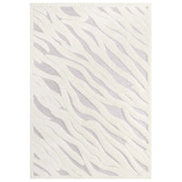Whimsical Current Abstract Wavy Striped Shag 5x8 Area Rug