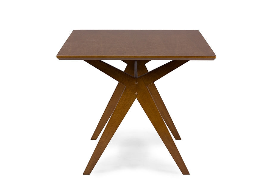 George Mid-Century Walnut Brown Dining Table - living-essentials