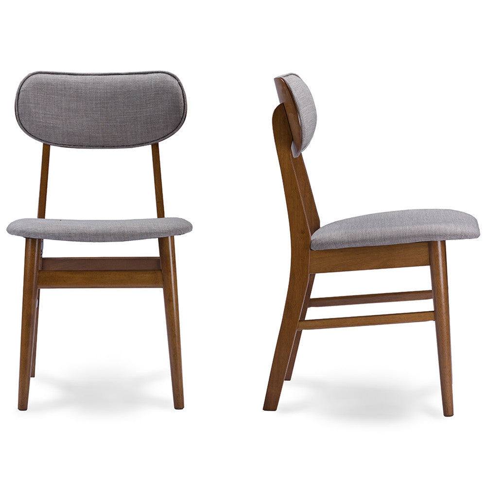 Napa Mid-Century Dark Walnut Dining Chair Set of 2 - living-essentials