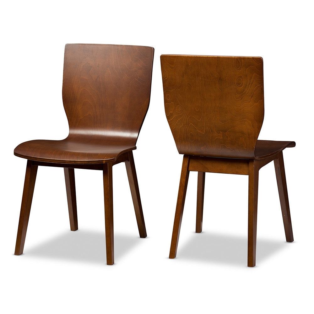 Eva Mid-Century Dark Walnut Bent Wood Dining Chair - living-essentials