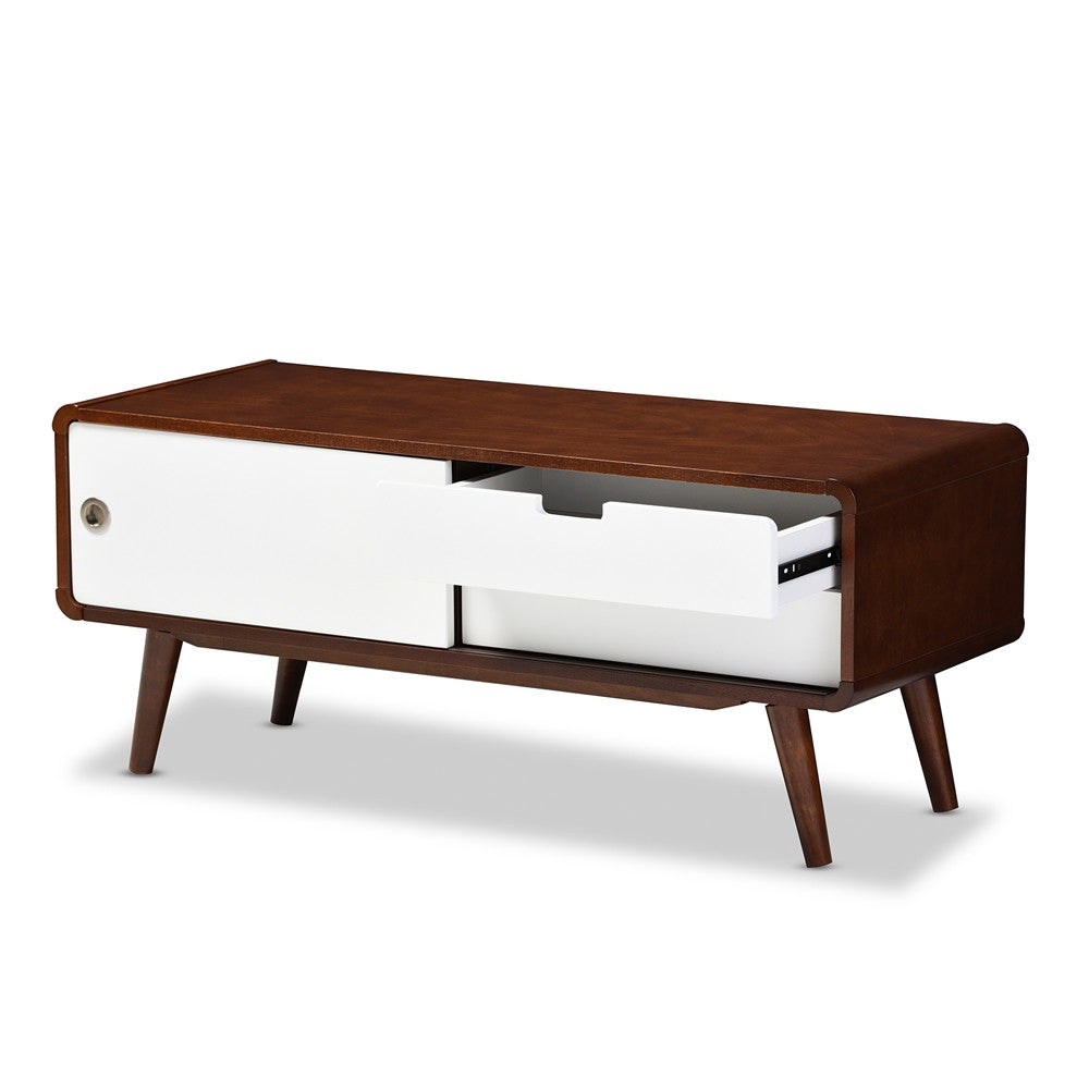 Alston Mid-century Two-tone Finish Wood TV Stand - living-essentials