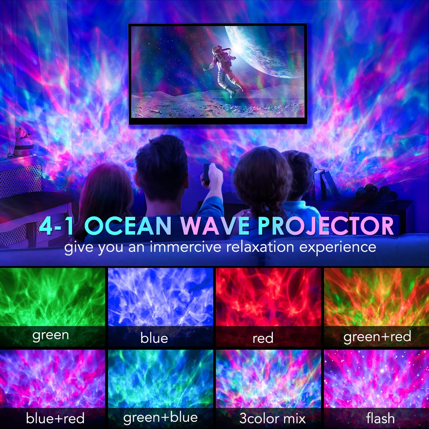 LED Galaxy Projector With Bluetooth Speaker