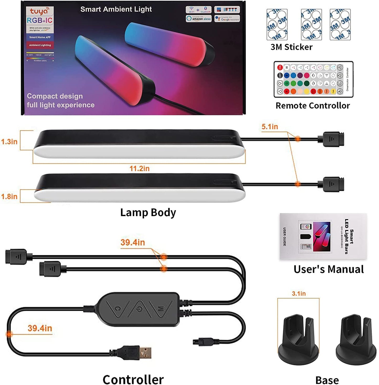 Smart Neon LED Night Light Bar Lamp