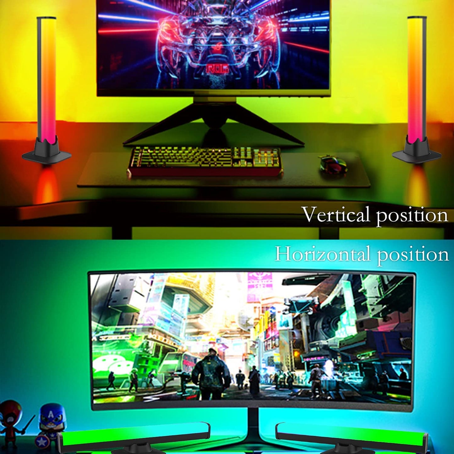 Smart RGB LED Light Bars with Bluetooth APP Control