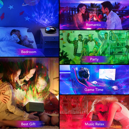 LED Galaxy Projector With Bluetooth Speaker
