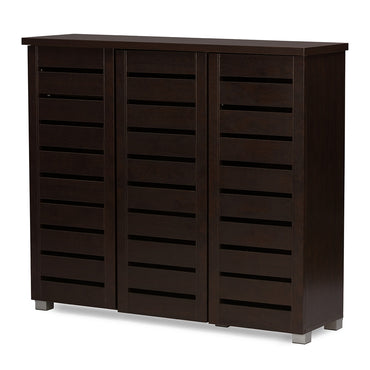 Raven 3-Door Wooden Entryway Shoes Storage Cabinet - living-essentials