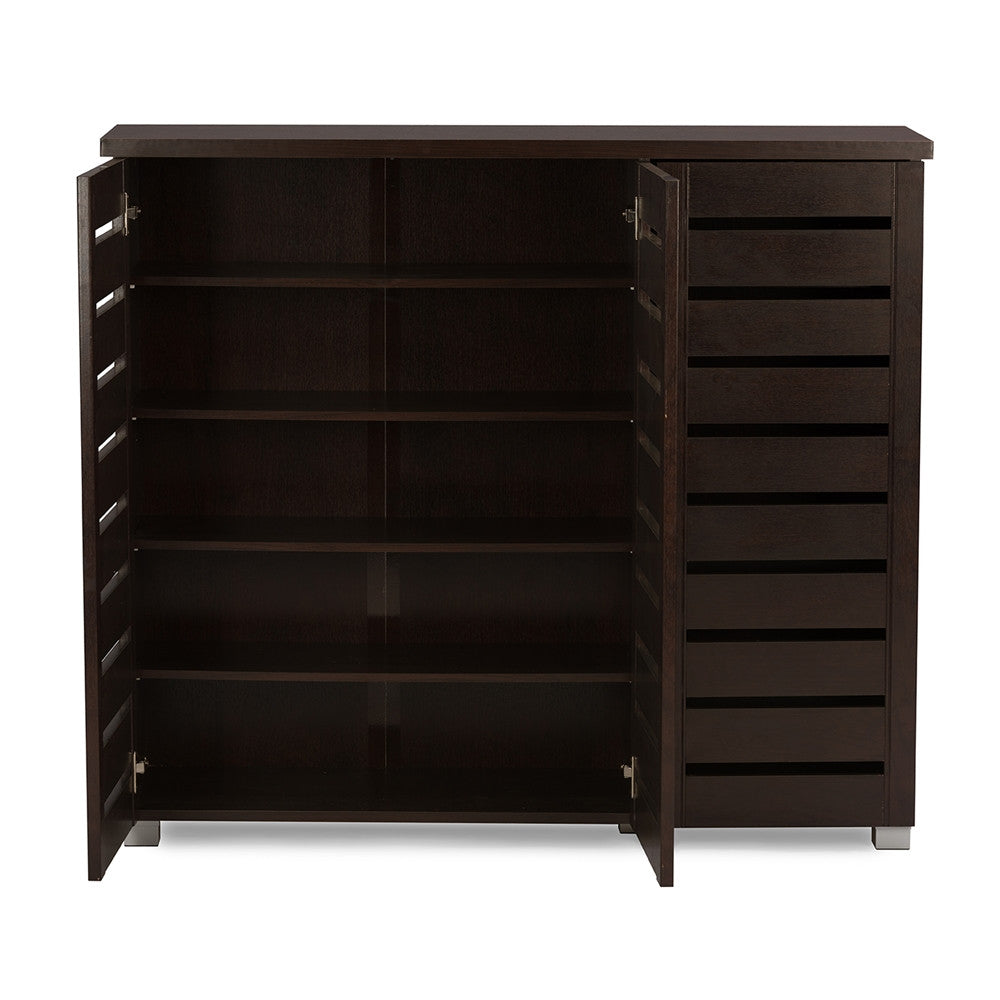 Raven 3-Door Wooden Entryway Shoes Storage Cabinet - living-essentials
