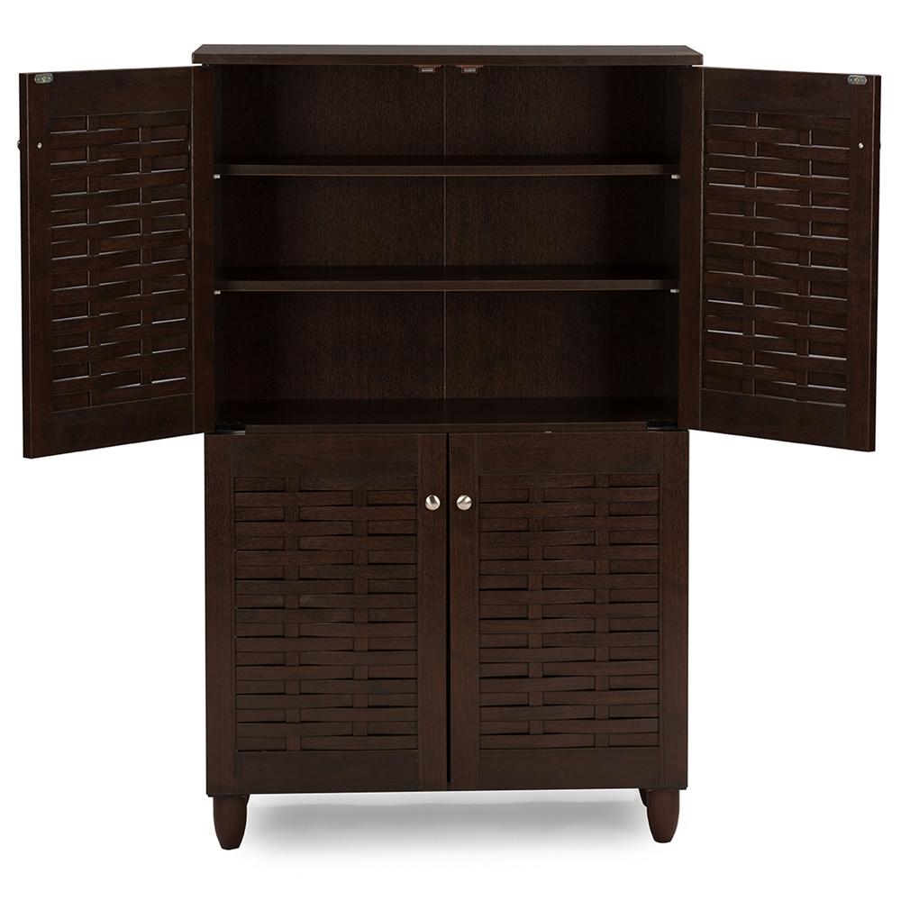 Harriette  4-Door Wooden Entryway Shoes Storage Cabinet - living-essentials