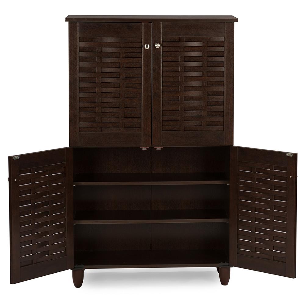 Harriette  4-Door Wooden Entryway Shoes Storage Cabinet - living-essentials