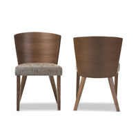 Davey Brown Wood Modern Dining Chair (Set of 2) - living-essentials