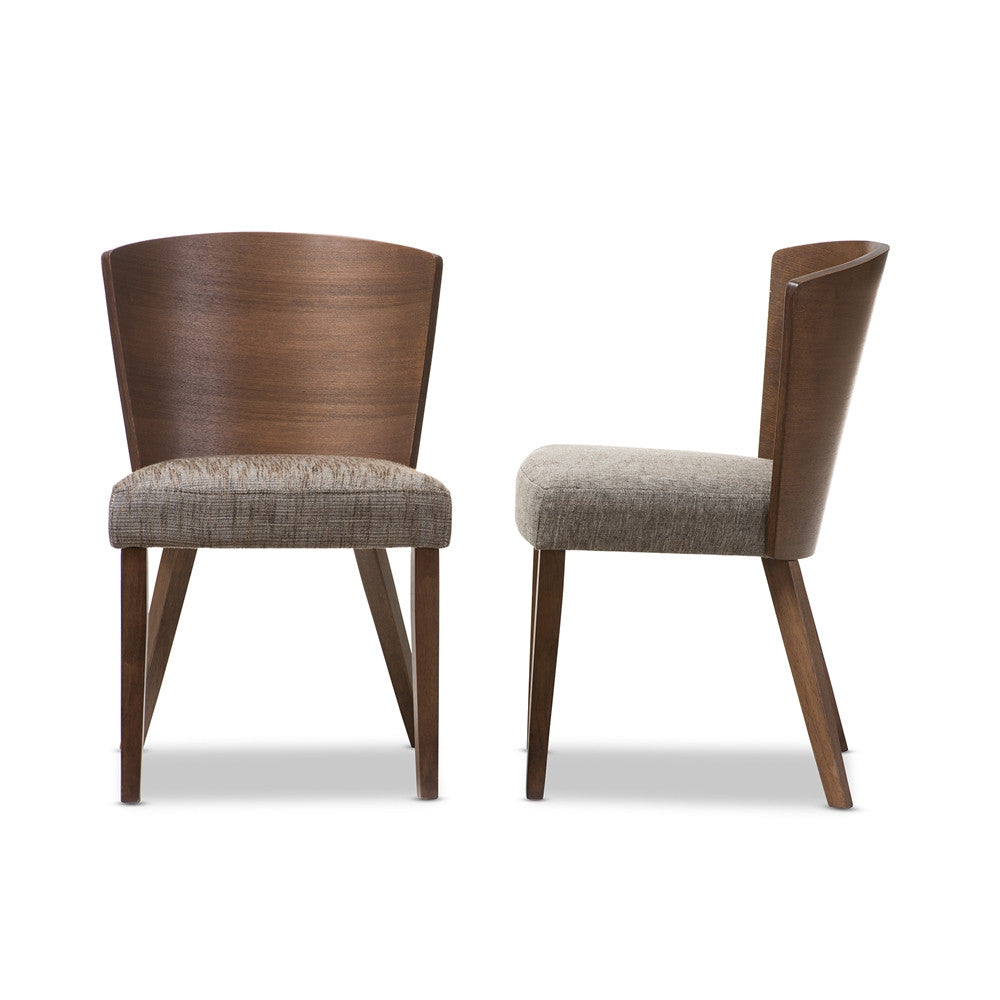 Davey Brown Wood Modern Dining Chair (Set of 2) - living-essentials