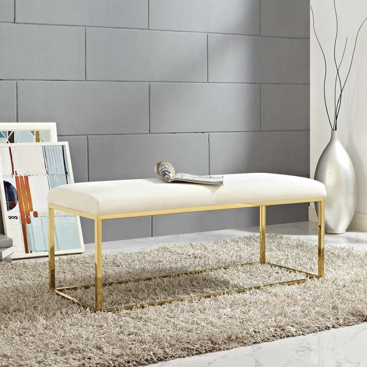 Andie Fabric Bench - living-essentials