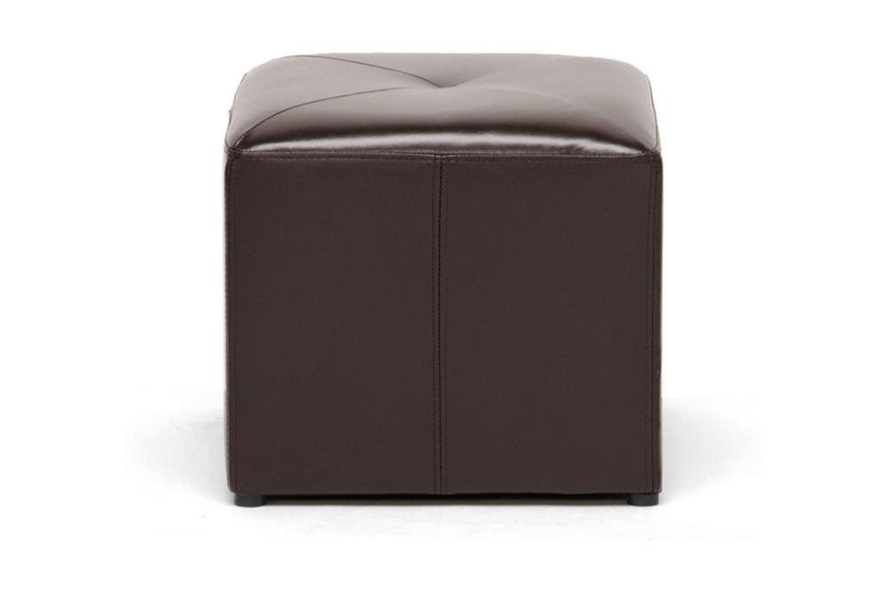 Axel Bonded Leather Ottoman - living-essentials