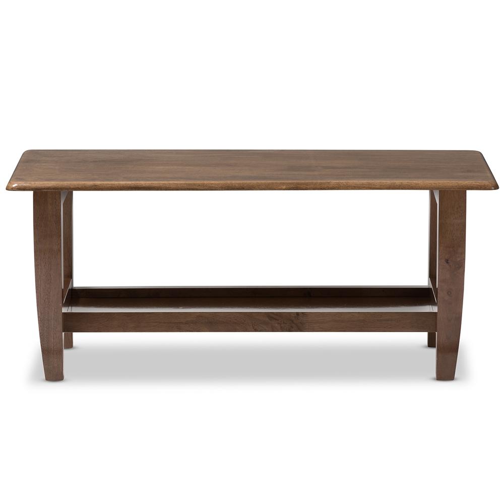 Preston Mid-Century Modern Walnut Wood Coffee Table - living-essentials