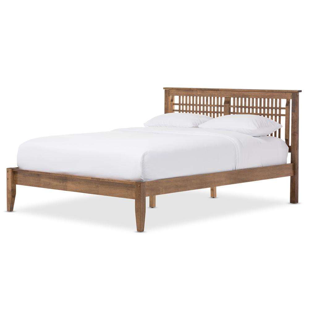 Layla Mid-Century Modern Solid Platform Bed - living-essentials