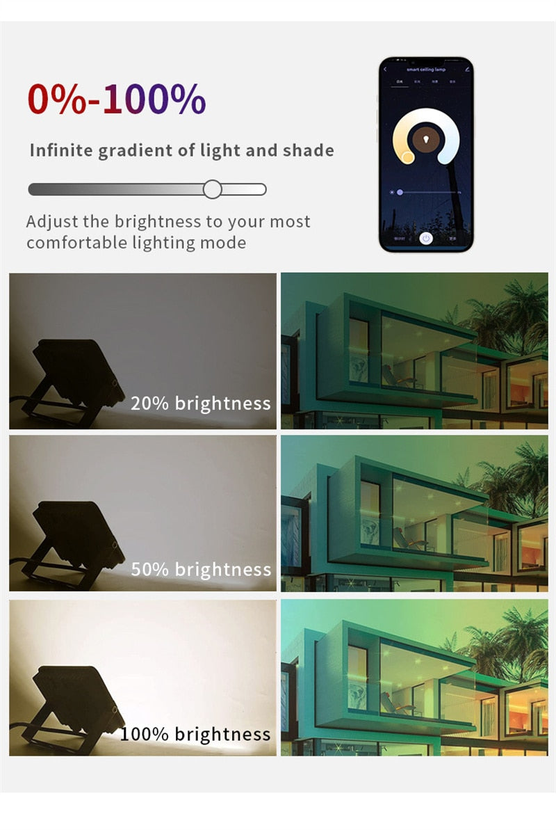 Waterproof Smart Outdoor Spotlight LED Reflector