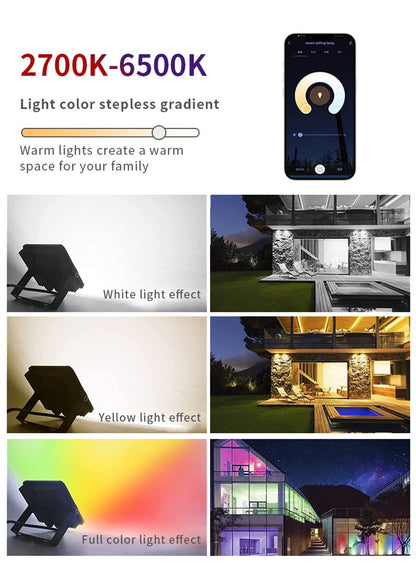 Waterproof Smart Outdoor Spotlight LED Reflector