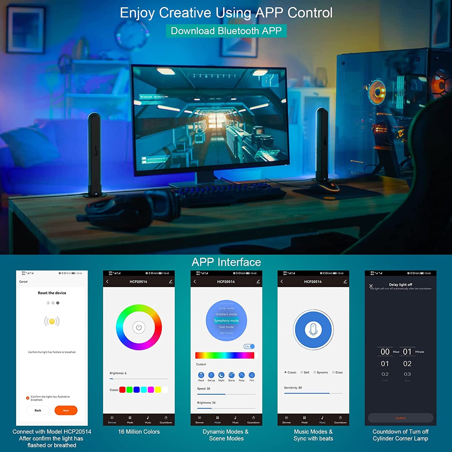 Smart Neon LED Night Light Bar Lamp
