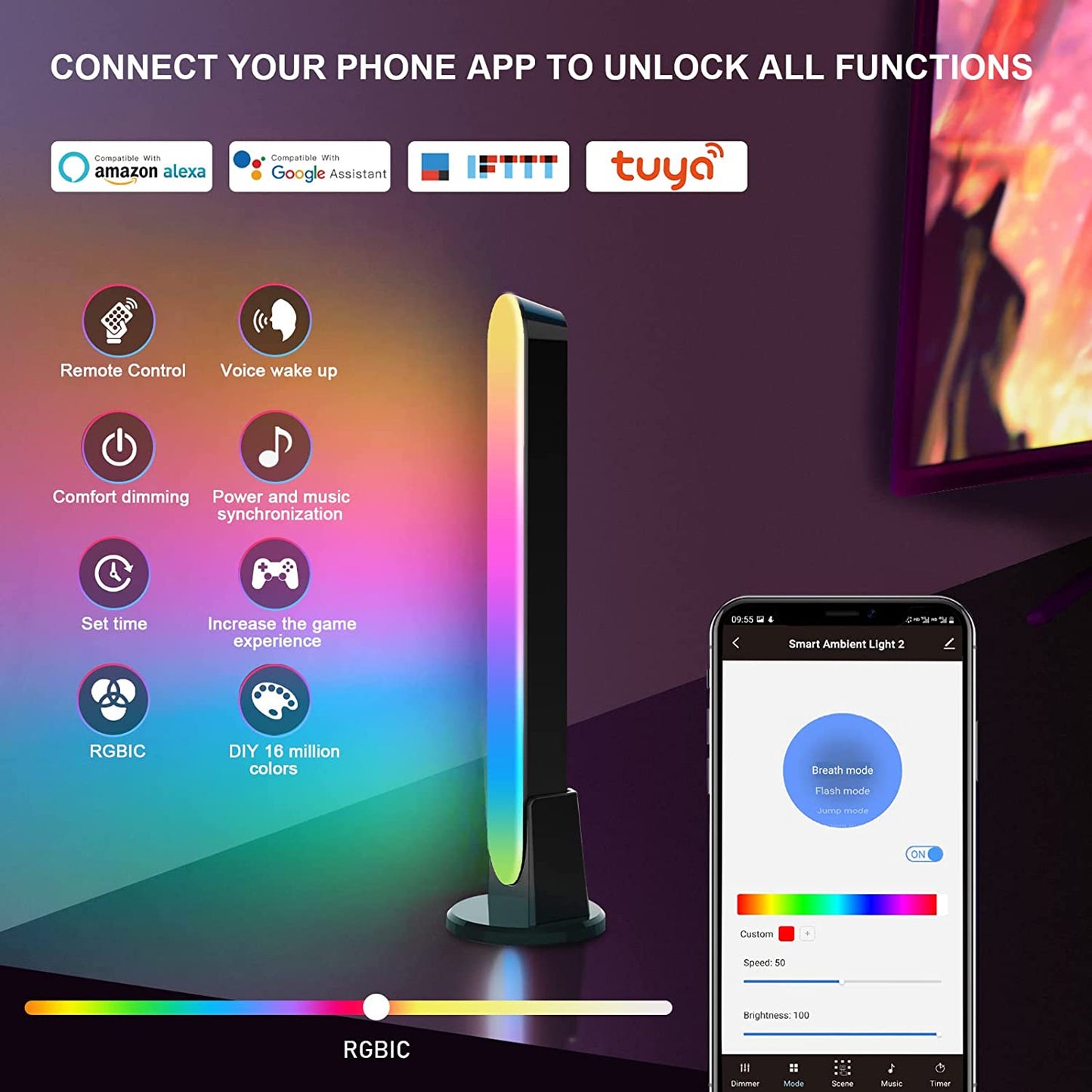 Smart Neon LED Night Light Bar Lamp