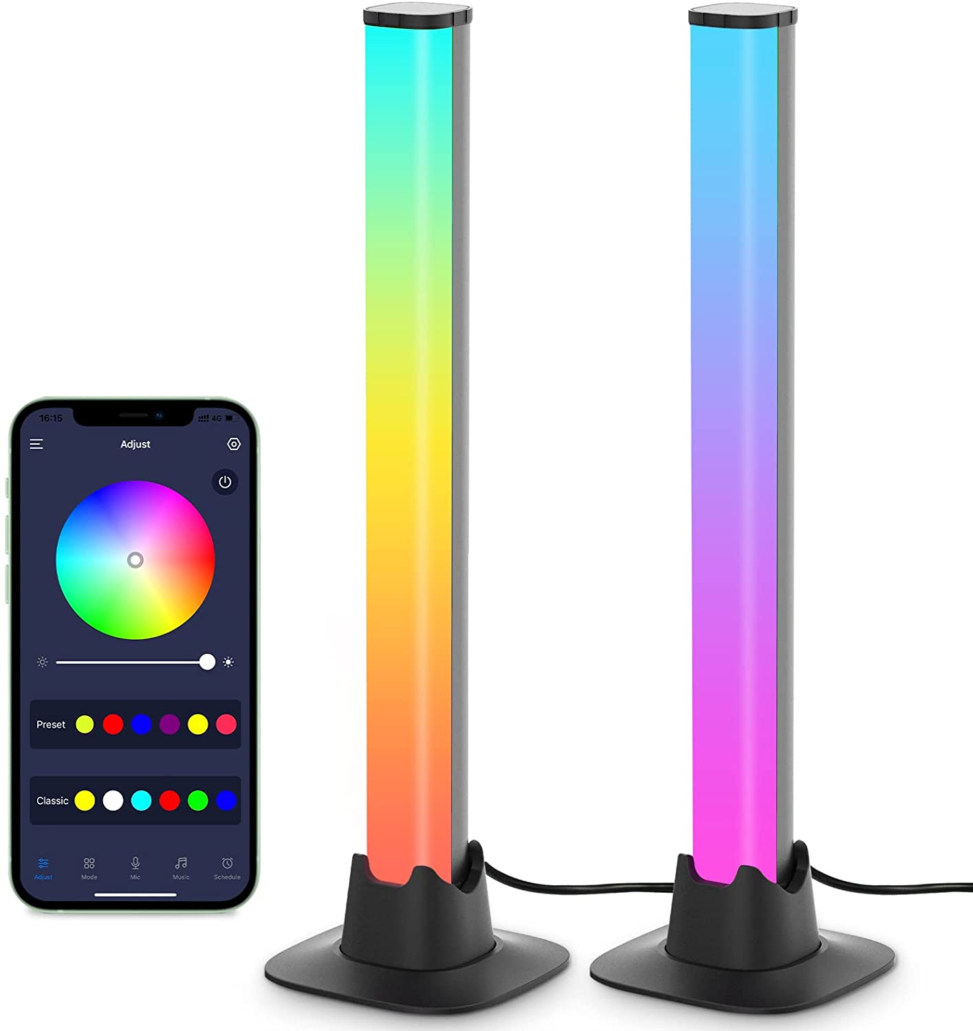 Smart RGB LED Light Bars with Bluetooth APP Control