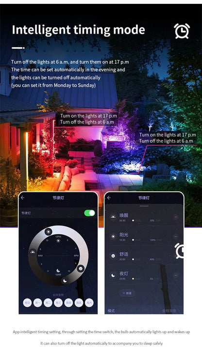Waterproof Smart Outdoor Spotlight LED Reflector