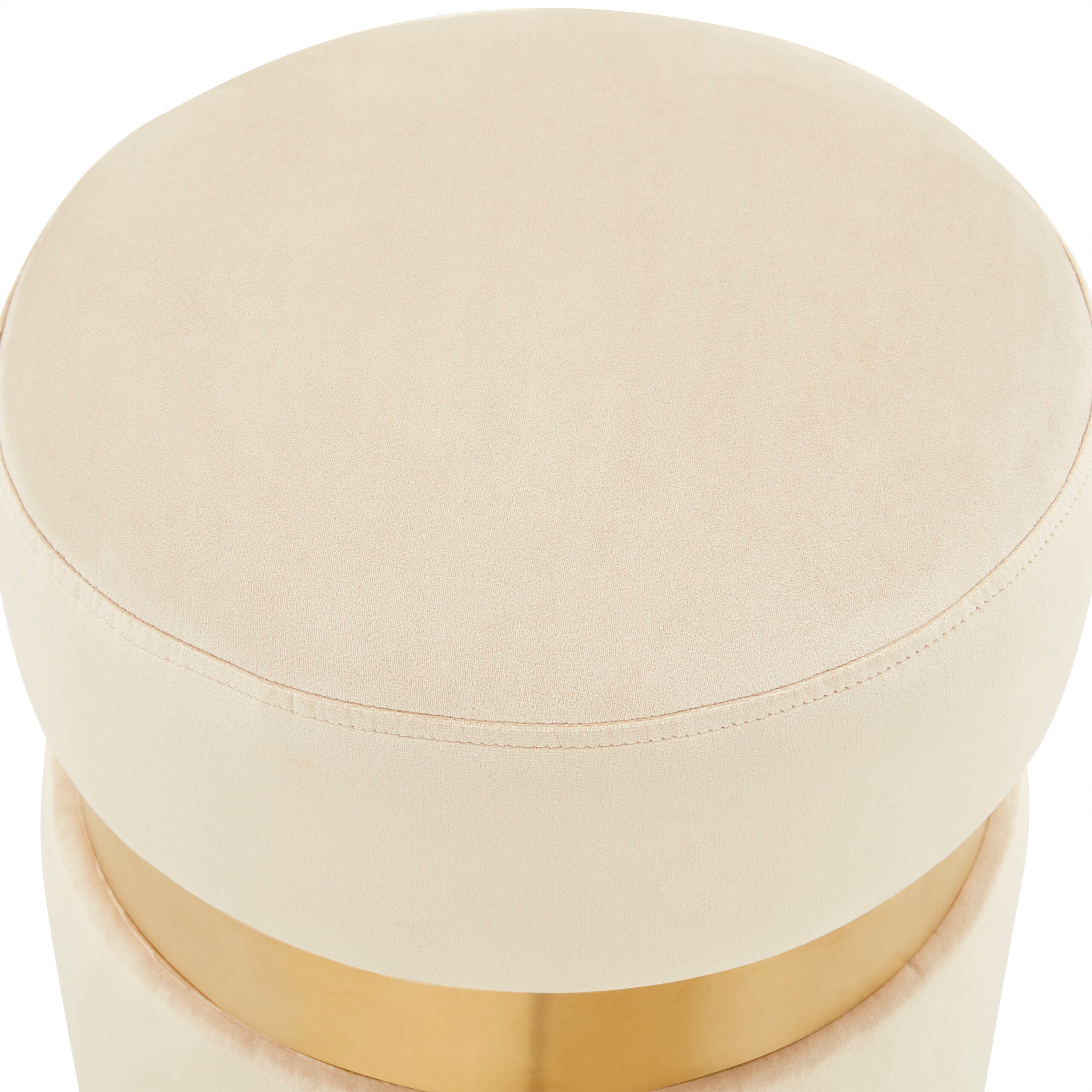 Gloria 14.6″ Round Velvet Ottoman