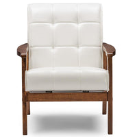 Waylon White Mid-Century Masterpiece Club Chair - living-essentials