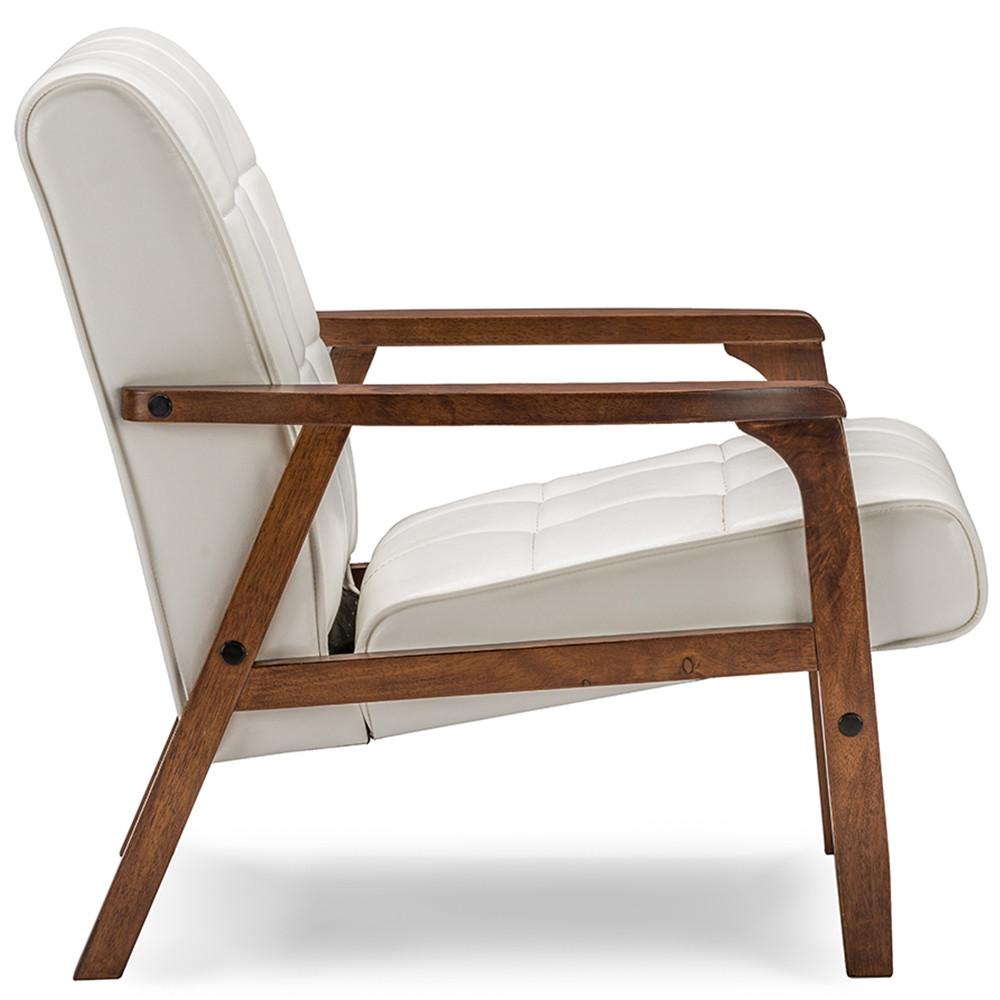 Waylon White Mid-Century Masterpiece Club Chair - living-essentials