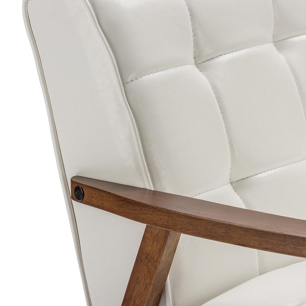 Waylon White Mid-Century Masterpiece Club Chair - living-essentials