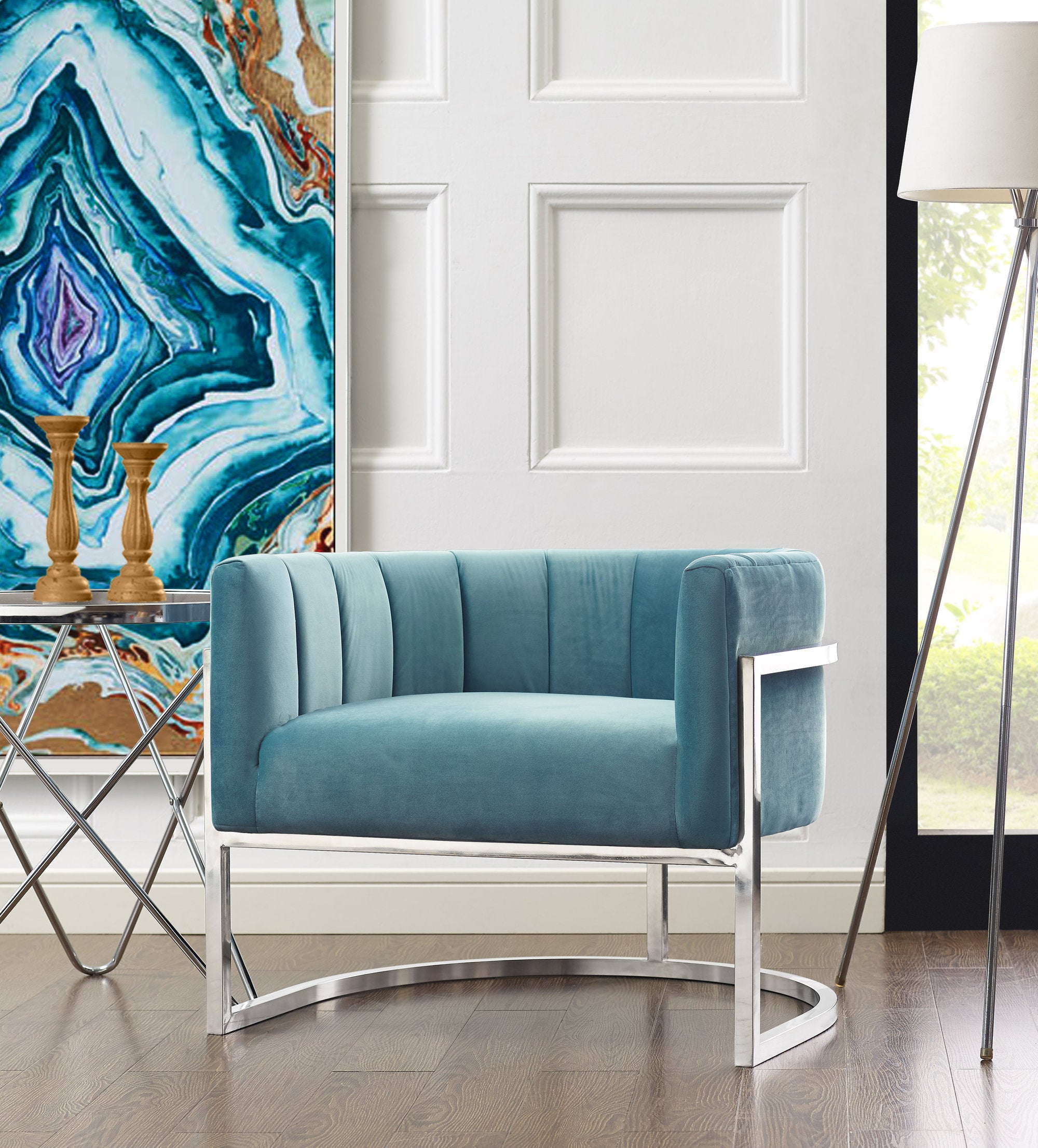 Mackenzie Chair with Silver Base - living-essentials