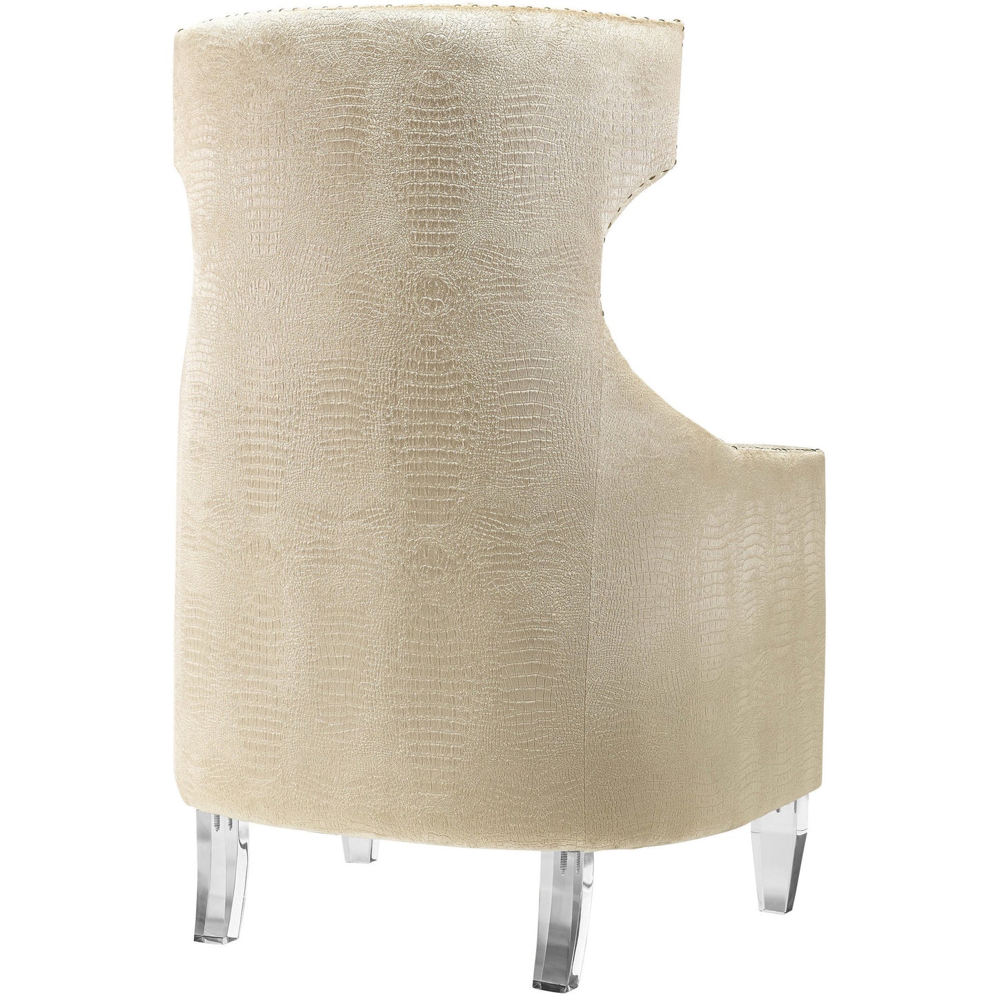 Grammer Gold Croc Velvet Wing Chair - living-essentials