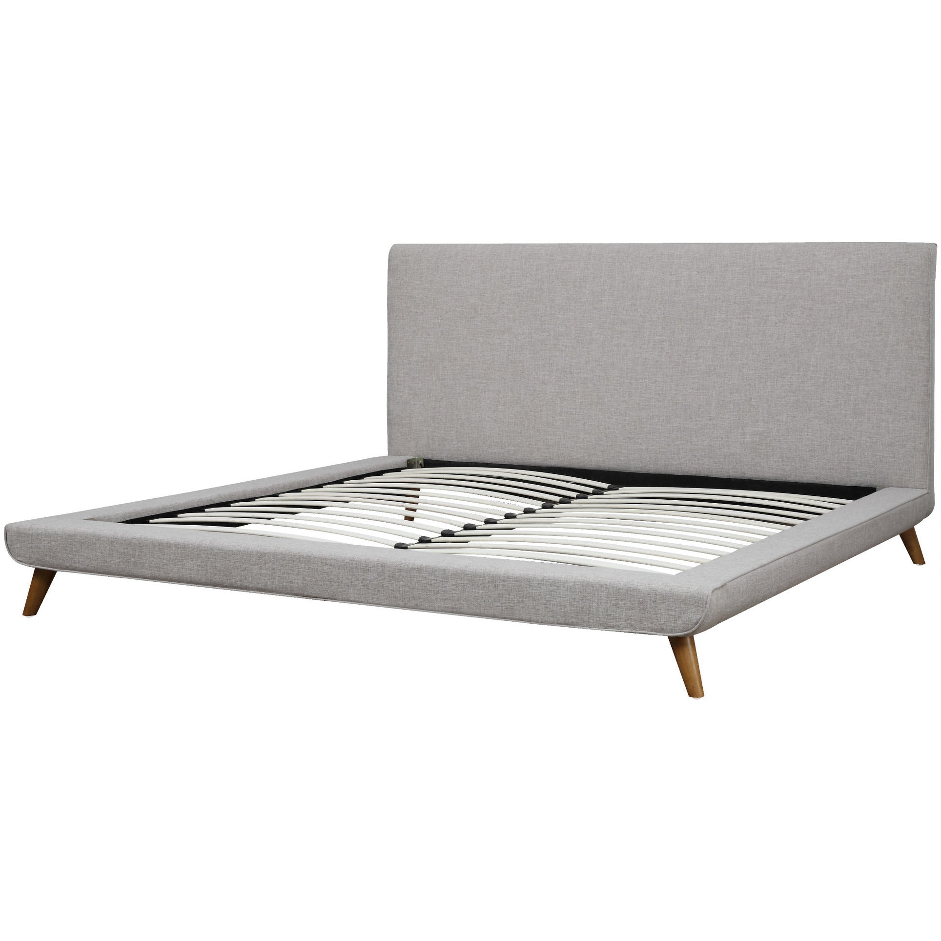 Johnson Mid Century King Linen Bed - living-essentials