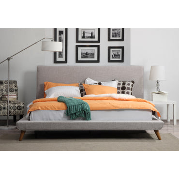 Johnson Mid Century Queen Linen Bed - living-essentials