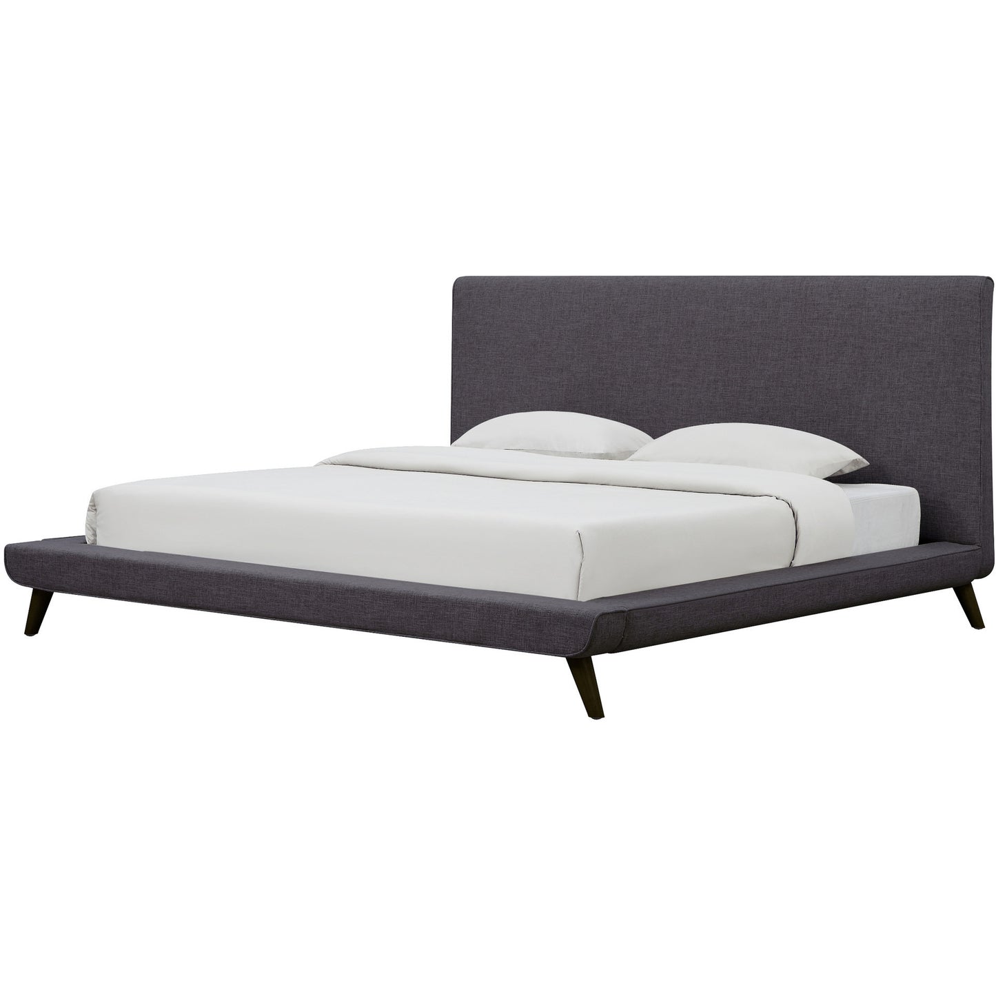 Johnson Mid Century King Linen Bed - living-essentials