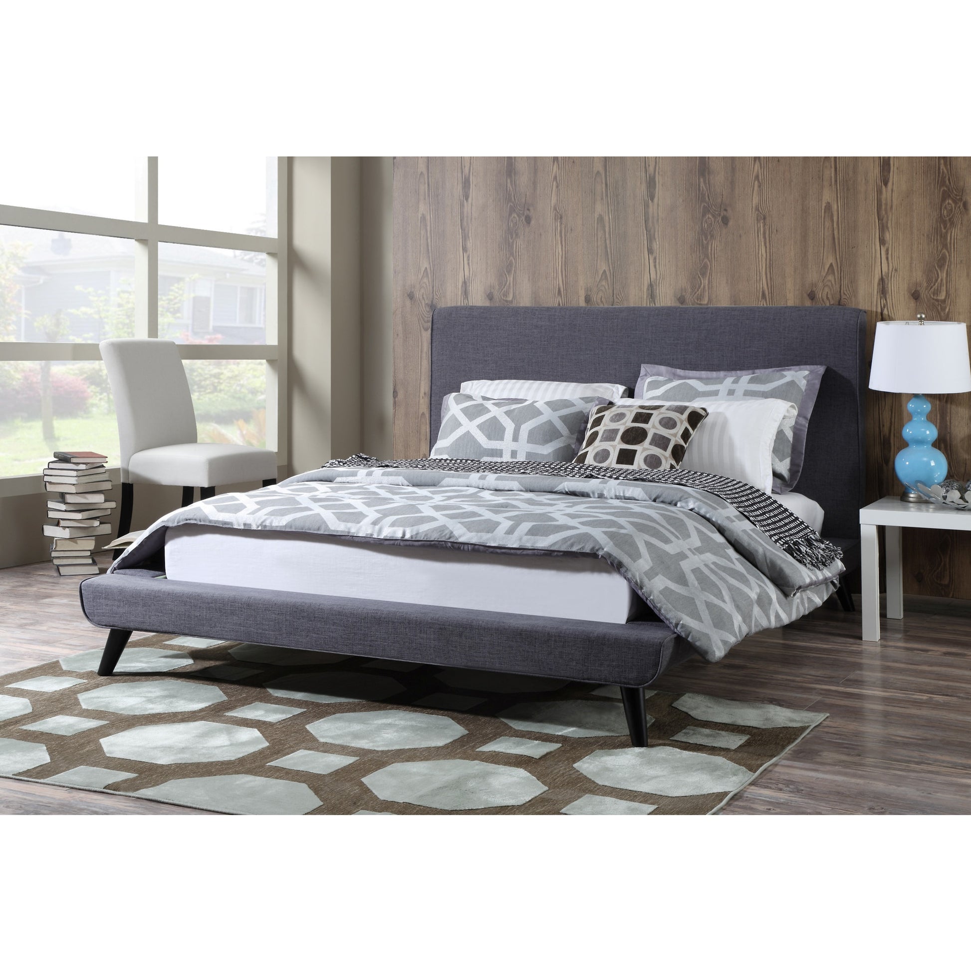 Johnson Mid Century Queen Linen Bed - living-essentials