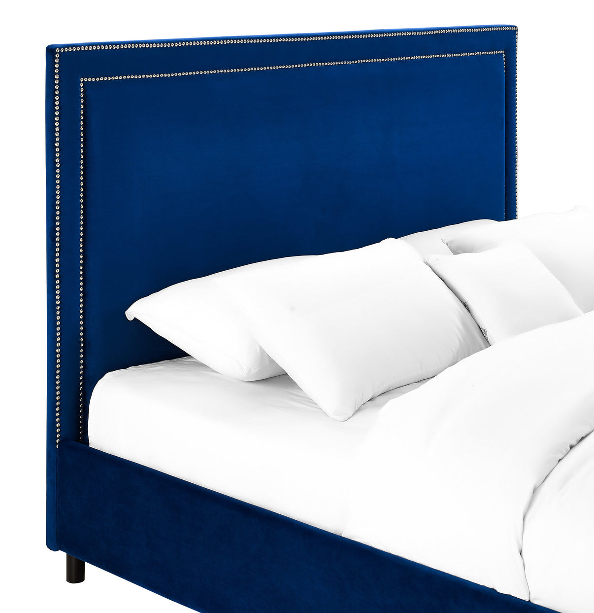 Irina Velvet Navy King Bed Frame Emfurn 