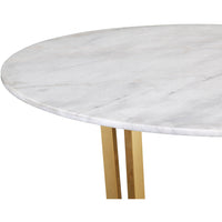Maxine White Marble Dining Table - living-essentials