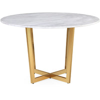 Maxine White Marble Dining Table - living-essentials