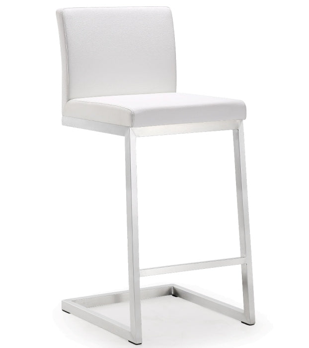 Parri White Steel Counter Stool (Set of 2) - living-essentials