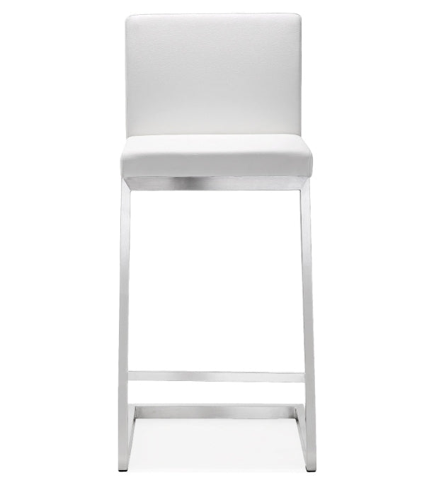 Parri White Steel Counter Stool (Set of 2) - living-essentials