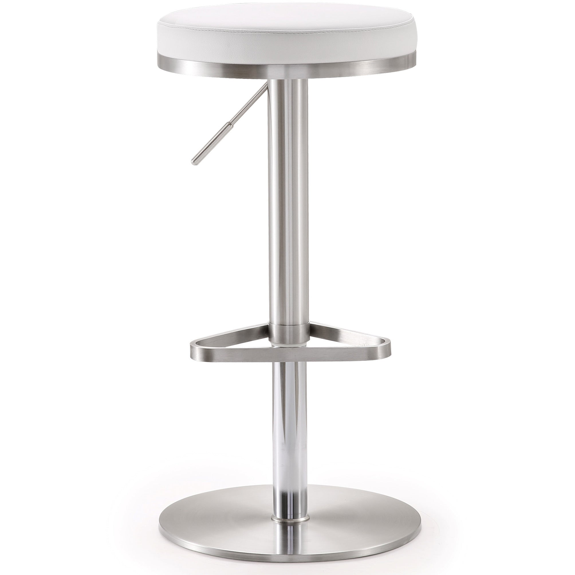 Farah White Stainless Steel Barstool - living-essentials