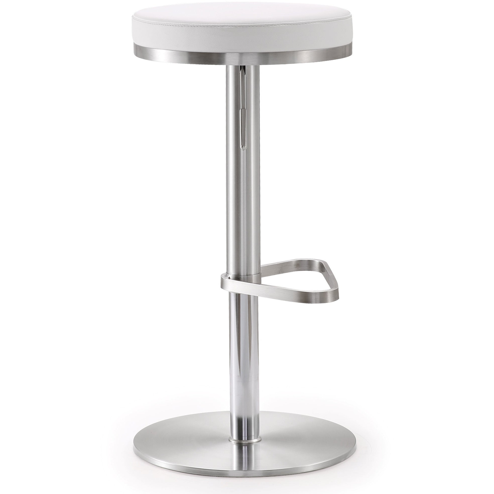 Farah White Stainless Steel Barstool - living-essentials