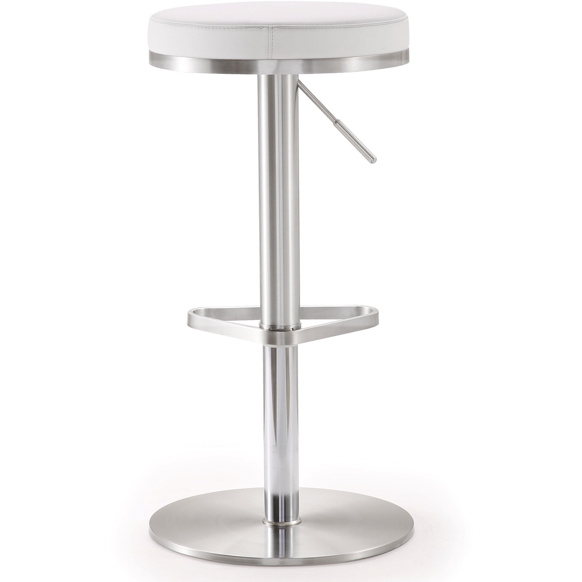 Farah White Stainless Steel Barstool - living-essentials